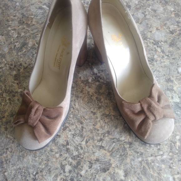 Back Street Round-Toe Bow Suede High Heel Pumps Size 7.5B (71) - Picture 4 of 11